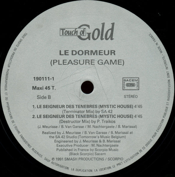 Pleasure Game : Le Seigneur Des Ténèbres (Mystic House) (12", Maxi)