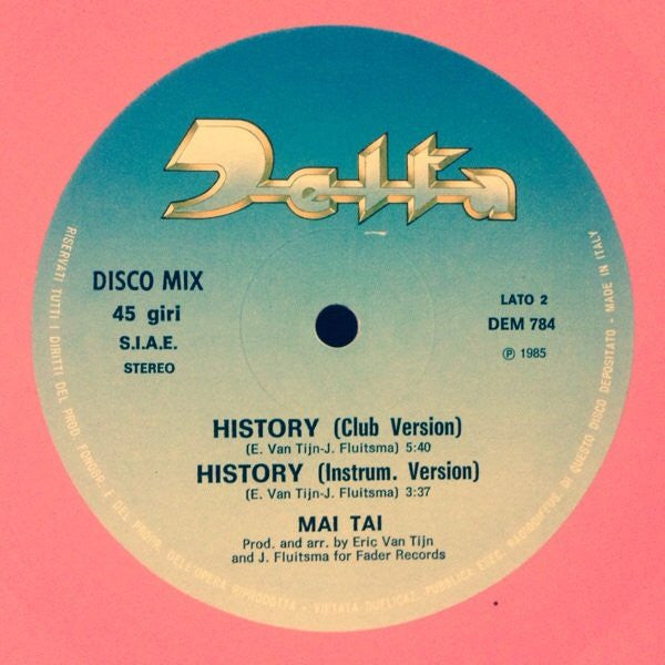 Mai Tai : History (12", Maxi, Pin)