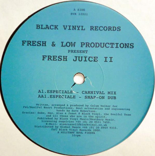 Fresh & Low Productions* : Fresh Juice II (12")