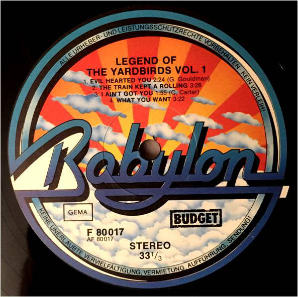 The Yardbirds : Legend Of The Yardbirds Vol. 1 (LP, Comp)