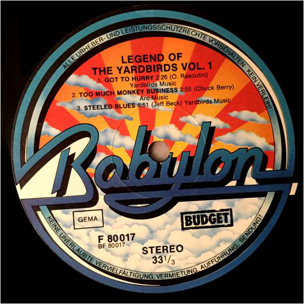 The Yardbirds : Legend Of The Yardbirds Vol. 1 (LP, Comp)