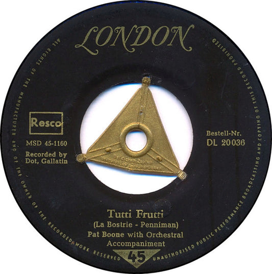 Pat Boone : Tutti-Frutti / I'll Be Home (7", Single, 3-p)