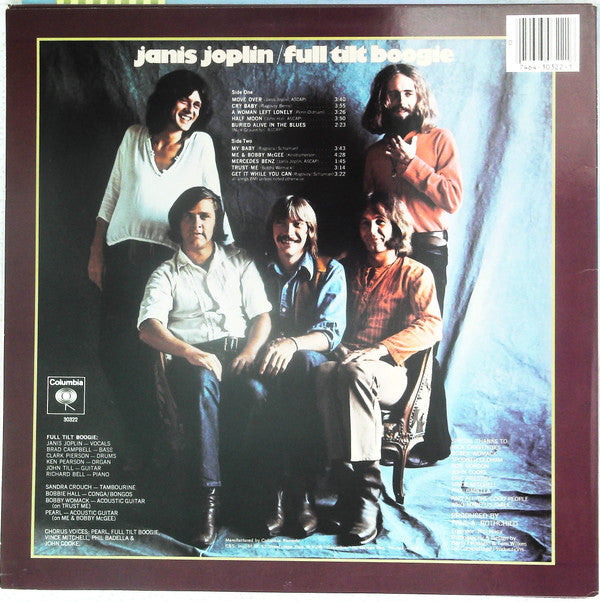 Janis Joplin : Pearl (LP, Album, RE, Bar)