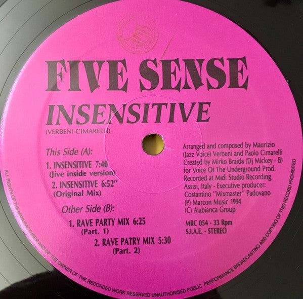 Five Sense : Insensitive (12")