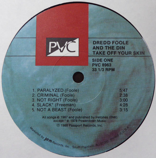 Dredd Foole And The Din : Take Off Your Skin (LP, Album)