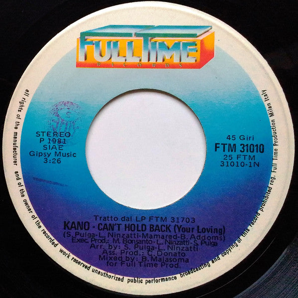 Kano : Can't Hold Back / Party (7")