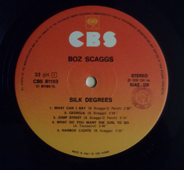Boz Scaggs : Silk Degrees (LP, Album)