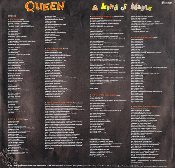Queen : A Kind Of Magic (LP, Album, Gat)