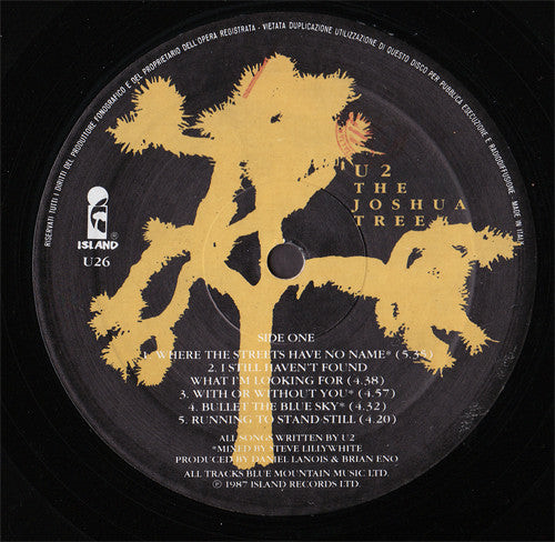U2 : The Joshua Tree (LP, Album, RP, Gat)