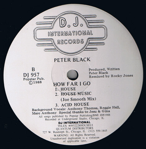 Peter Black : How Far I Go (12")