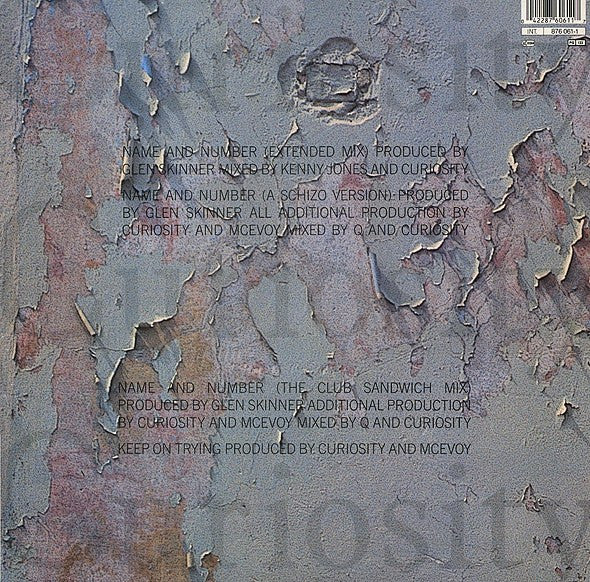 Curiosity Killed The Cat : Name & No. (12", Single)