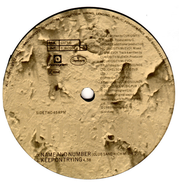 Curiosity Killed The Cat : Name & No. (12", Single)