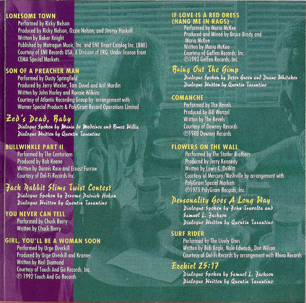 Various : Pulp Fiction (Music From The Motion Picture) (CD, Album, Comp)