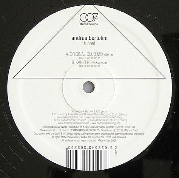 Andrea Bertolini : Tunnel (12")