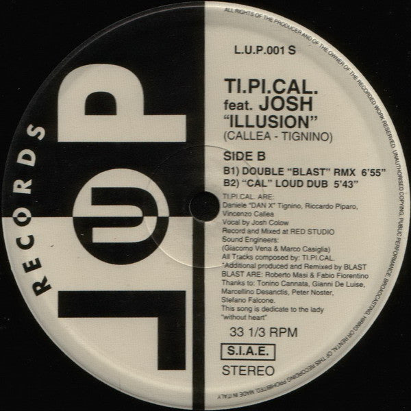 Ti.Pi.Cal. Featuring Josh* : Illusion (12")