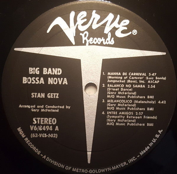Stan Getz : Big Band Bossa Nova (LP, Album, Wad)