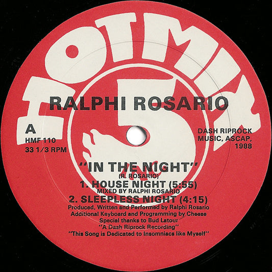 Ralphi Rosario : In The Night (12")