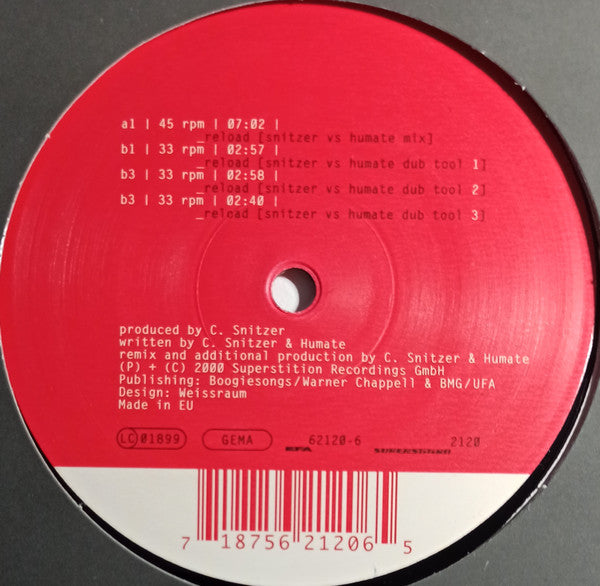 Cevin Snitzer vs. Humate : Reload (12")