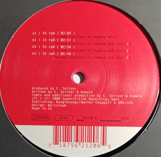 Cevin Snitzer vs. Humate : Reload (12")