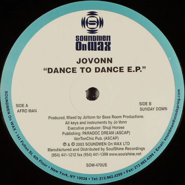 Jovonn : Dance To Dance E.P. (2x12", EP)