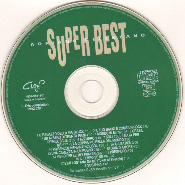 Adriano Celentano : Super Best (CD, Comp)