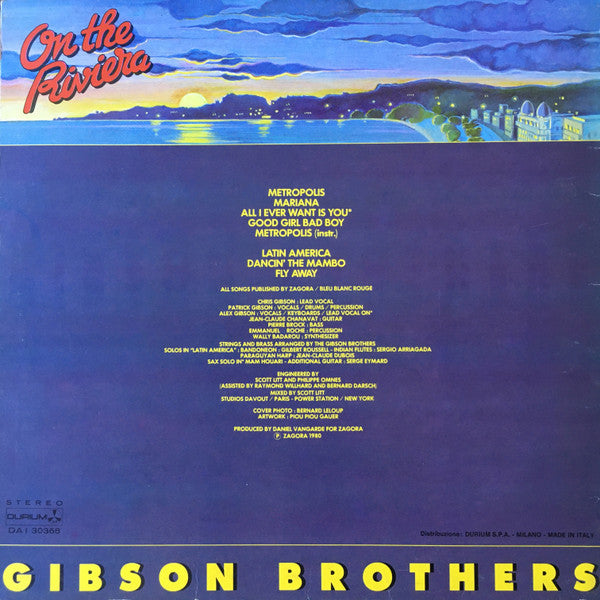 Gibson Brothers : On The Riviera (LP, Album)