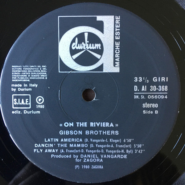 Gibson Brothers : On The Riviera (LP, Album)