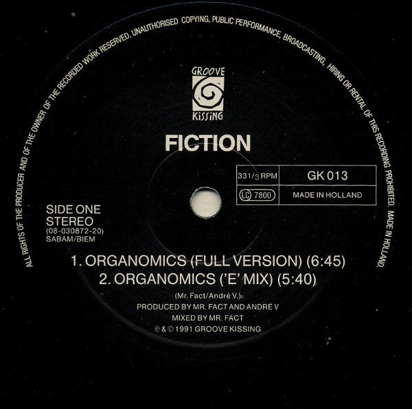 Fiction : Organomics (12")