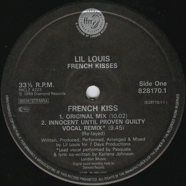 Lil' Louis : French Kisses (The Complete Mix Collection E.P.) (12", EP)