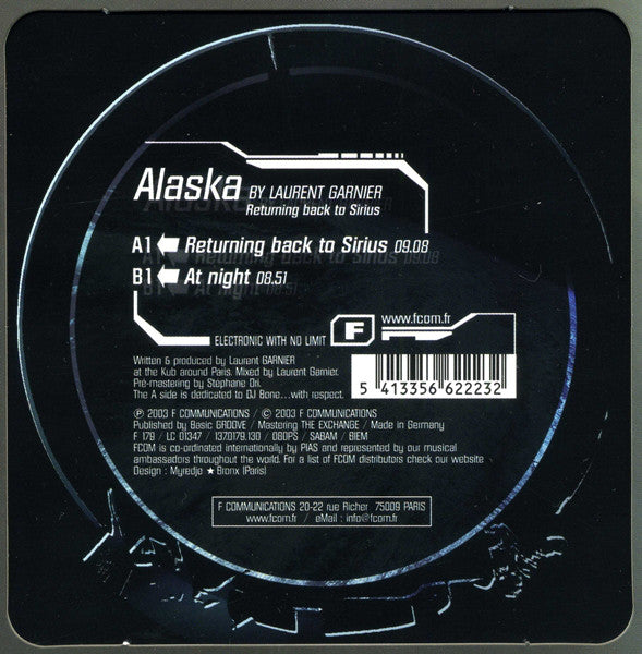 Alaska By Laurent Garnier : Returning Back To Sirius (12")