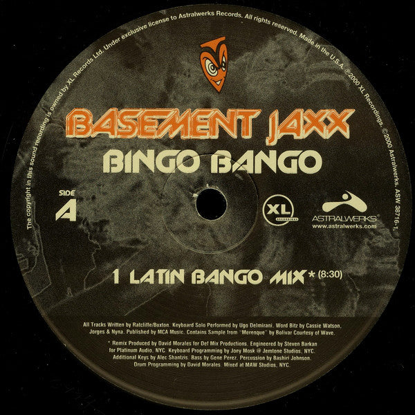 Basement Jaxx : Bingo Bango (2x12", Single)