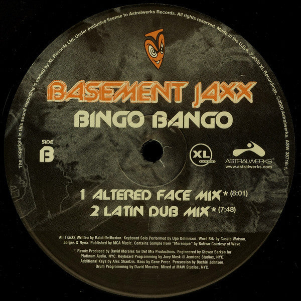 Basement Jaxx : Bingo Bango (2x12", Single)