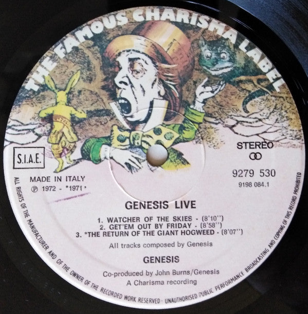 Genesis : Live (LP, Album, RE)