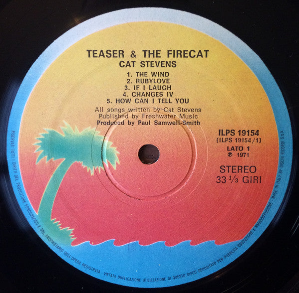 Cat Stevens : Teaser And The Firecat (LP, Album, Gat)