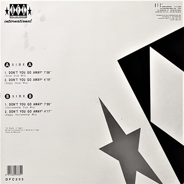 Act Two : Don't You Go Away (12", Promo)