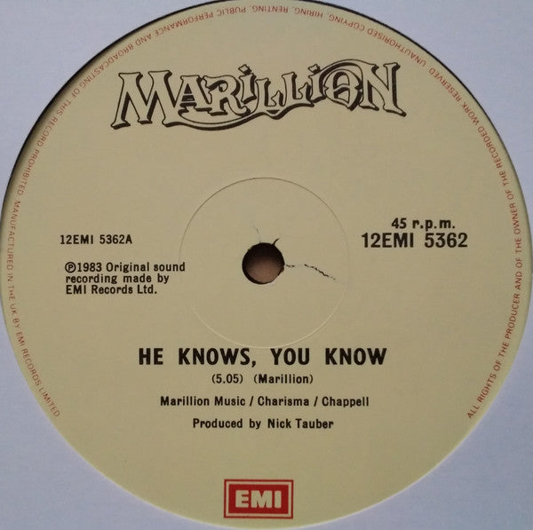 Marillion : He Knows You Know c/w Charting The Single (12", Single, Cre)
