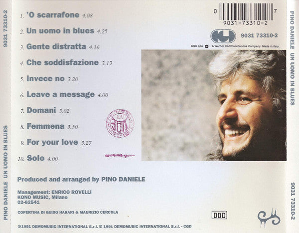 Pino Daniele : Un Uomo In Blues (CD, Album)