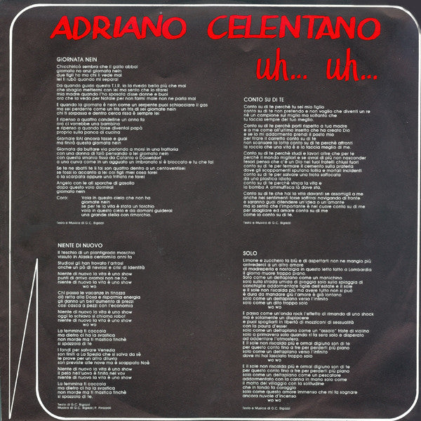 Adriano Celentano : Uh…Uh… (LP, Album)