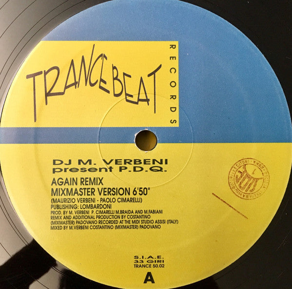 Maurizio Verbeni & Mixmaster (2) Presents P.D.Q. : Again (12")