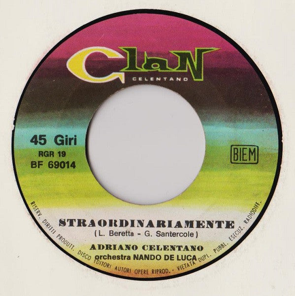 Adriano Celentano : Storia D'Amore (7", Single)