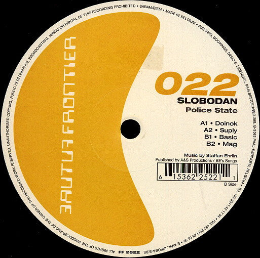 Slobodan : Police State (12")