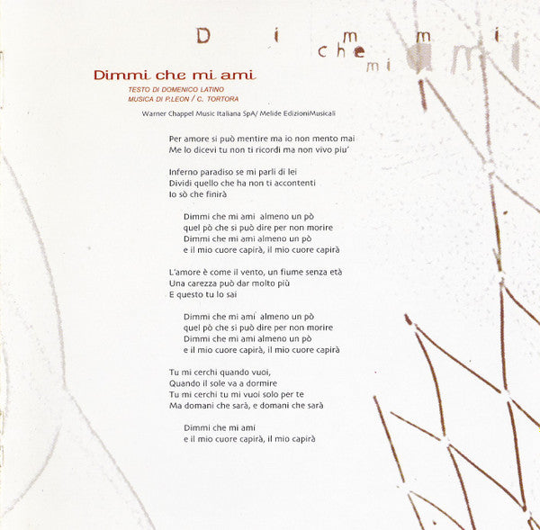 Loredana Berte'* : Dimmi Che Mi Ami (CD, EP)