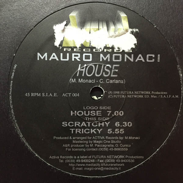 Mauro Monaci : House (12")