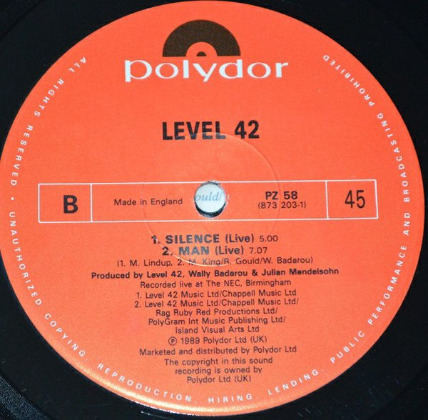 Level 42 : Take Care Of Yourself (12", Single)