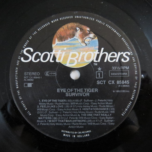Survivor : Eye Of The Tiger (LP, Album, CX )
