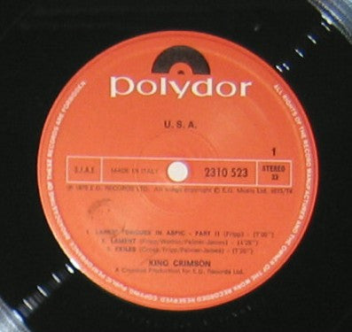 King Crimson : USA (LP, Album, RE)