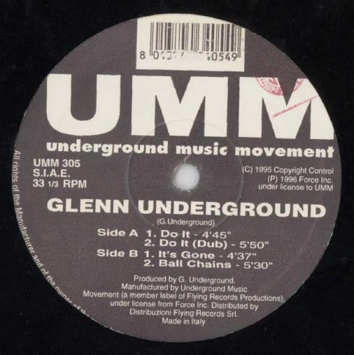 Glenn Underground : Do It / It's Gone / Ball Chains (12")