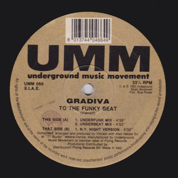 Gradiva : To The Funky Beat (12")