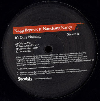 Baggi Begovic ft. Nanchang Nancy : It's Only Nothing (12")