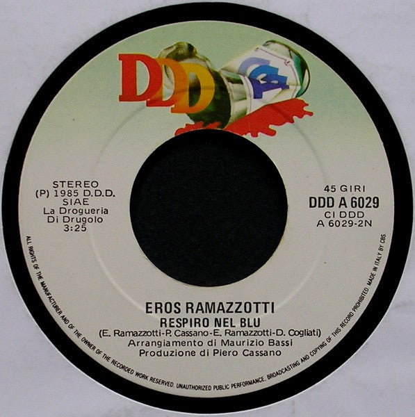 Eros Ramazzotti : Una Storia Importante (7", Single)